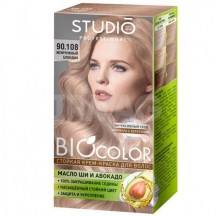 Kreminiai plaukų dažai " Studio BIOcolor", 90.108 perlinis blondas 50/50/15 ml